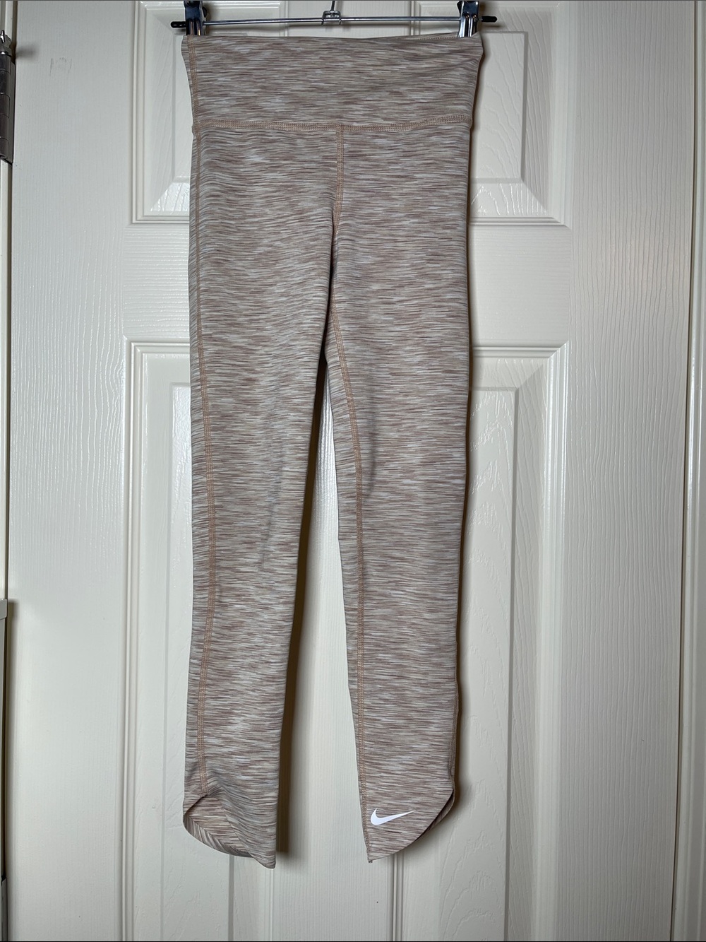 Nike Kids Beige Heathered Stirrup Leggings